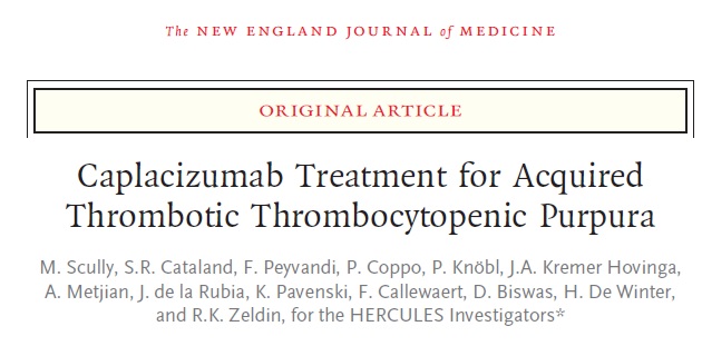 Caplacizumab per il trattamento della porpora trombotica trombocitopenica