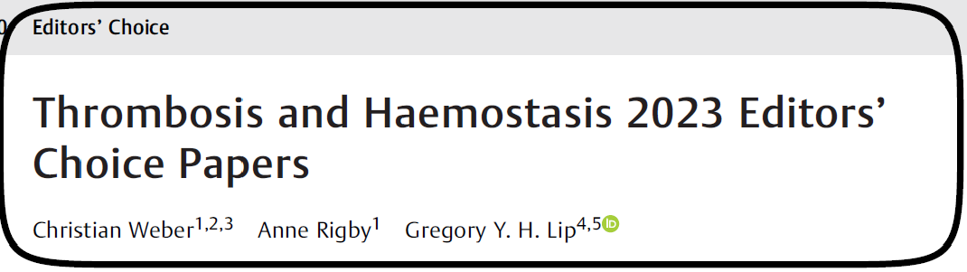Clinica e laboratorio di pazienti con bassi livelli di VWF: il nostro articolo tra i migliori paper 2023 di Thrombosis and Haemostasis